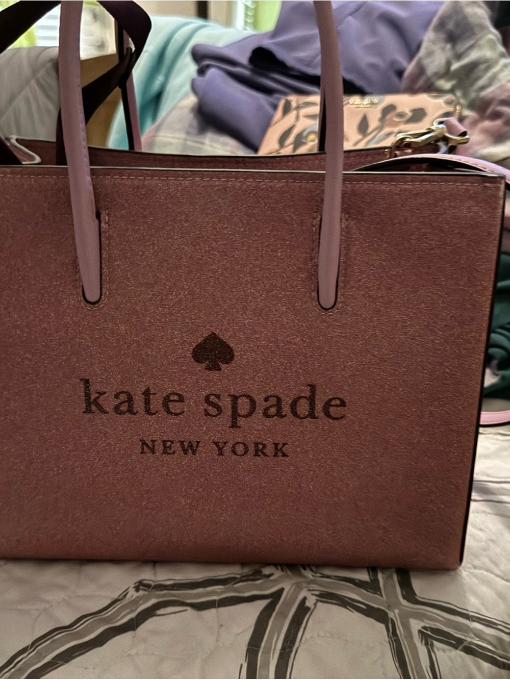 kate spade Metallic Dusty Rose Tote